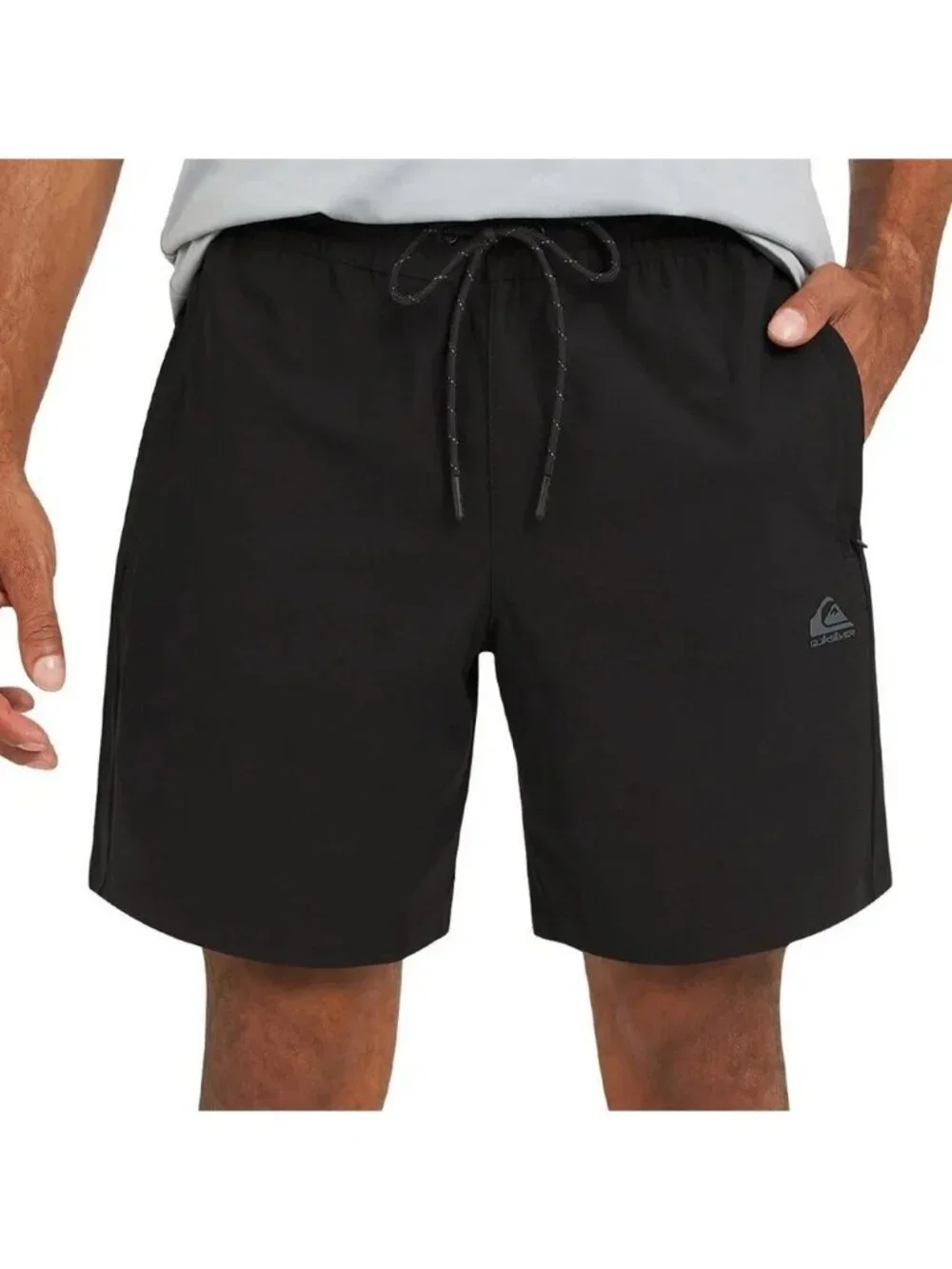 NWOT Quiksilver Men's Black XL Regular Fit Active Shorts Pull on